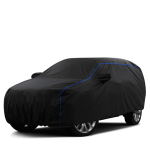 Black Tafetta With Blue Piping