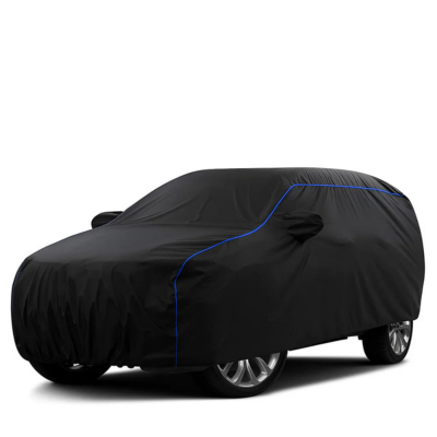 Black Tafetta With Blue Piping