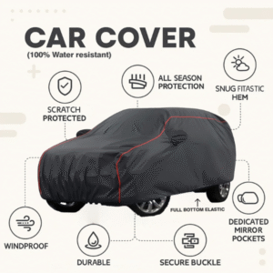 Dark Grey Tafetta With Red Piping