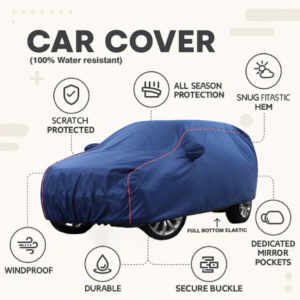 Blue Tafetta With Red Piping