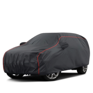 Dark Grey Tafetta With Red Piping