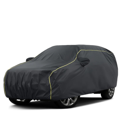 Dark Grey Tafetta With Yellow Piping